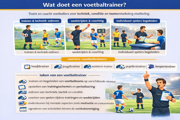 Alles over het beroep voetbaltrainer Wat doet een voetbaltrainer